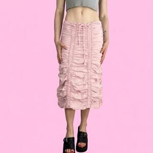Y2K XCVI Shirred Panel Skirt